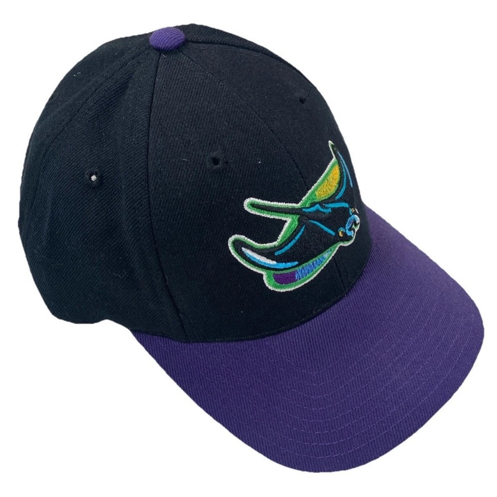 Vintage Tampa Bay Rays Snap Back Hat Cap Logo Athletics Wool Blend‎